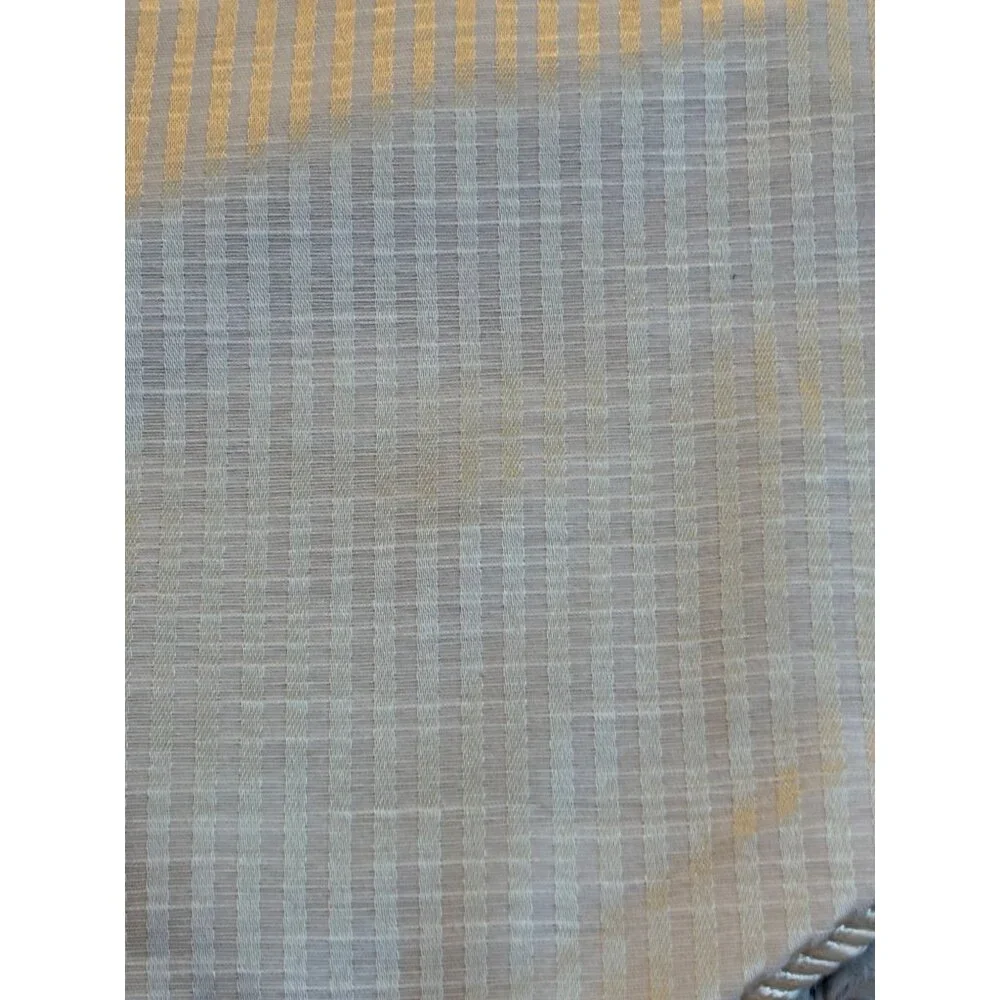8 Damask Stripe Braided and Tassel Reversible Placemats Taupe / Tan Pink/ Salmon